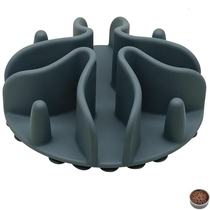 Mirhua 早食い防止 食器 ボトムシャーシ滑り止め 組み込み型 大型犬、中型犬、小型犬猫どちらでもご利..