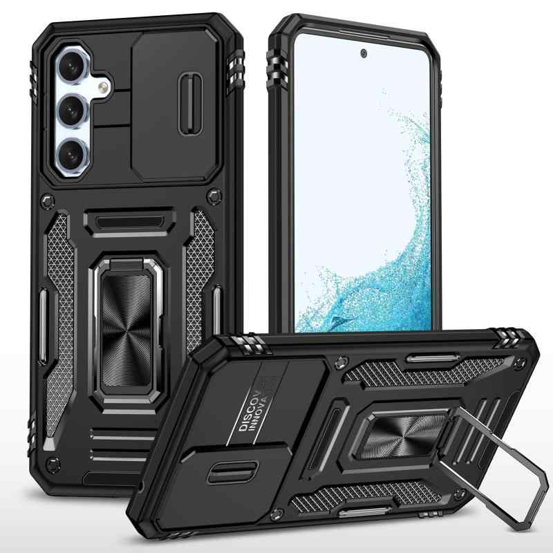 樂天商城 - WOYSOBA 適合 Galaxy M23 用のケース リング付き 耐衝撃 衝撃吸収 tpu 薄型 擦り傷防止 薄型 シリコン スタンド機能 車載ホルダー対応 二重構造 PC バンパー ギャラクシー M23 5G スマホケース 全面保