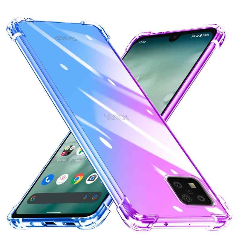 乐天商城 - GTUJWN ケース 対応 AQUOS Sense 6 用の ケース 耐衝撃 クリア TPU 透明 グラデーション SHG07 カバー 薄型 ソフト 全面保護 黄ばみなし レンズ保護 軽量 擦り傷防止 滑り防止 SH-54B SHG05 スマホカバー S