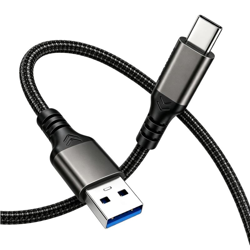 USB Type C ケーブル 0.3m【POTRRCIUSUER】 USB-A to USB-C 10Gbps高速データ転送 ナイロン編み USB3.1 Gen2 ケーブル 60W（3A/20V）急速充電 タイプc 充電ケーブルXperia/Samsung/Asus Zenfone/Arrows/PS5コントローラー タ【✨ 10Gbpsの圧倒的なスピード感】 USB 3.1 Gen2規格に対応し、最大10Gbpsの超高速データ同期を実現。USB 2.0の約20倍の速さで、4K映画や大量の写真、100枚以上のアルバムもスマホからPCへあっという間に転送完了です。SSD等の外付けストレージへのバックアップも、待ち時間のストレスなくサクサク進みます。【⚡ 60W急速充電＆安全設計】 最大3A/60Wの出力に対応。スマートフォン、タブレット、ノートPCまで、これ1本でパワフルに充電します。内部には56kΩレジスタを搭載し、過電流を適切に抑制。大切なデバイスのバッテリーを保護しながら、毎日の充電を安全かつスピーディーに行えます。【🚗 CarPlay &amp; Android Auto 完璧対応】 iPhone 16 / 15 シリーズ以降のCarPlay、およびAndroid端末でのAndroid Autoに完全対応。車載USBポートと繋ぐだけで、Googleマップのナビ表示や音楽再生もカチッと安定。有線接続ならではの低遅延で、ドライブ中のマップ操作や音声アシスタントもスムーズに反応します。【📱 幅広い互換性・最新モデルに対応】 iPhone 16 / 15 各モデル、Galaxy S24 / S25 (Ultra/Plus) 以降、Google Pixel 9 / 10 以降、Xperia 1 VI / 5 VI 以降など、最新のUSB-C搭載デバイスに幅広く対応。iPad Pro / Air / mini (USB-Cモデル) やノートPC、外付けSSD等、お手持ちのType-C機器をこれ一本で網羅します。【⚠️ ご購入前に必ずご確認ください】 本製品は「USB-AからUSB-C」への接続専用です。PCや車側のUSB-Aポートから、スマホ側のUSB-Cポートへ接続して使用します。また、映像出力（Alt Mode）には対応しておりませんので、モニター等への画面出力はできません。SurfaceシリーズのCポートへのデータ転送は非対応です。【📦 高耐久設計・セット内容】 10,000回以上の屈曲テストをクリアした高耐久ナイロンを採用。断線しにくく、カバンの中でも絡まりにくい設計です。内容：USB-A to USB-C 10Gbpsケーブル×1。汚れた際は乾いた布で軽く拭き取ってください。端子を清潔に保つことで、より長く安定してご使用いただけます。