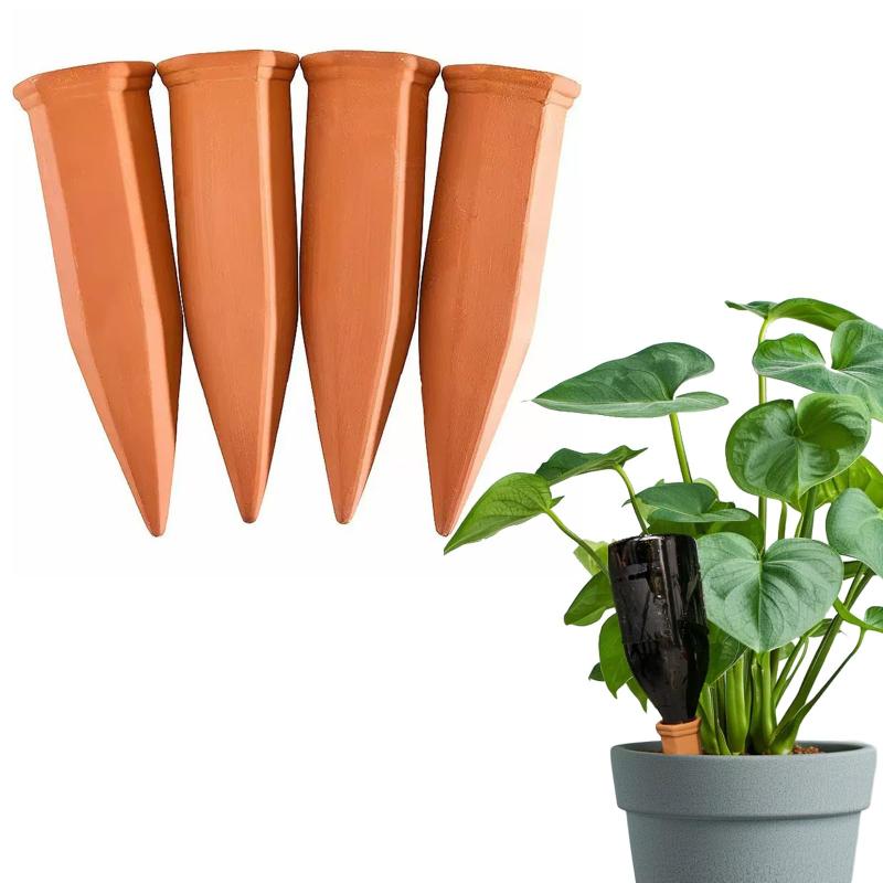 solaay 自動水やり器 自動給水器 水やり当番 陶土 植物 長期留守水やり 盆栽 観葉植物 園芸用品 ペットボトル対応 取り付け簡単