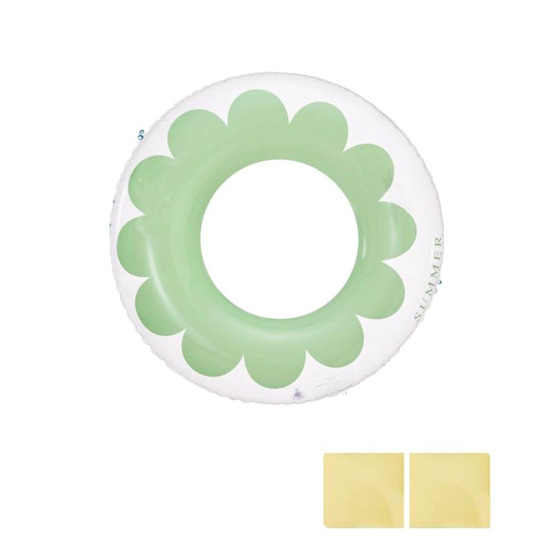 浮き輪 浮輪 うきわ 大人用 フロート インス風 O型 持ち手付き 水遊び用 キラキラ 夏休み 空気入れ スイミング 水泳 補助 浮力 グッズ 直径80cm (2枚修復パッチ）
