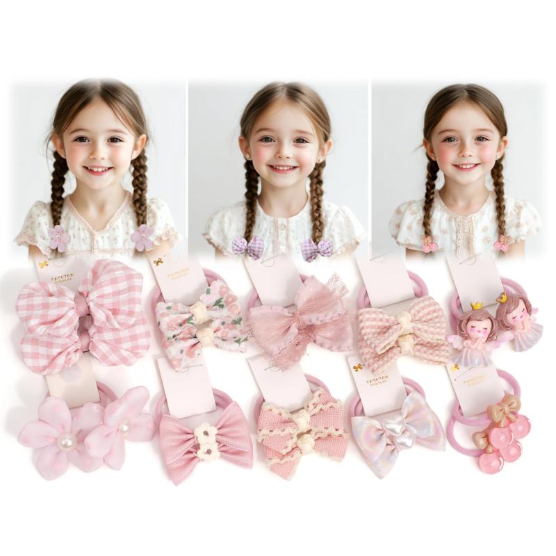BIANHUAN ヘアゴム キッズ こども 子供 髪ゴム ベビー 女の子 20点セット ヘアアクセサリー 髪留め かわいい おしゃれ 髪飾り リボン 花 フラワー フルーツ 幼稚園 保育園 大量 誕生日 ギフト プ