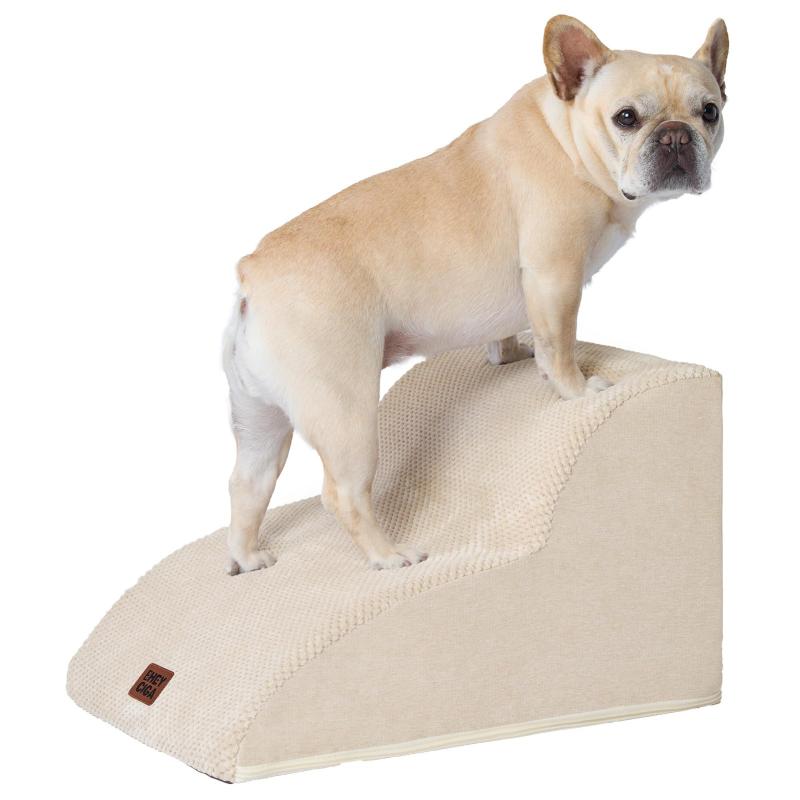 EHEYCIGA 犬 階段 ステップ ペット 階段 ドッグステップ 犬 スロープ 小型犬適用 洗える(ベージュ、40x50x30cm、2段plus)【快適なペット階段】このフォームの犬用階段は、ベッド、ソファ、または他の家具の端に直接設計されているため、ペットが快適に上り下りできます。これは小型犬用階段です。【ユニークなデザイン】純粋な泡の33D密度により、この階段はペットが上を歩くときにより安定します。犬用ベッドステップはペットが移動する際に強力なサポートを提供します。低角度斜面設計で関節を保護します。【3種類の段数から選べる】この犬用階段は、2段・3段・4段の3サイズをご用意しています。2段は高さ約33cm、3段は約43cm、4段は約53cmの椅子・ソファ・ベッドに対応しています。【洗濯】犬用ステップに取り外し可能で洗えるカバーが付いており、ウール製で手洗いまたは洗濯機で洗うことができますので、清掃時間を節約することができます。【注意事項】発泡体を袋から取り出した後、24〜48時間待ってから使用してくださいません充分膨らんだ後使用しなさい。内部素材(発泡体) を水洗いしないようご注意ください。
