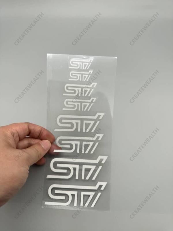 Rakuten - STI キャリパーステッカー 耐高温 ステッカー カッコいい レーキキャリパーカバー 防水ステッカー ブレーキキャリパー（ぎんはく）