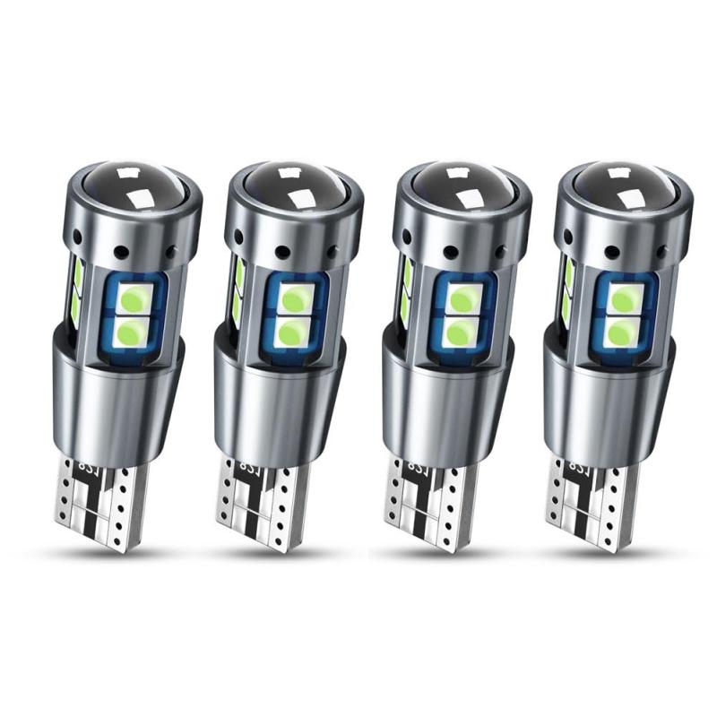 Rakuten - Nanpoku T10 LED アイスブルー 爆光 12V 24V ポジションランプ ルームランプ CANBUS キャンセラー内蔵 無極性 レンズ付き 3030 SMD 10連 2.4W 水色 (4個セット)