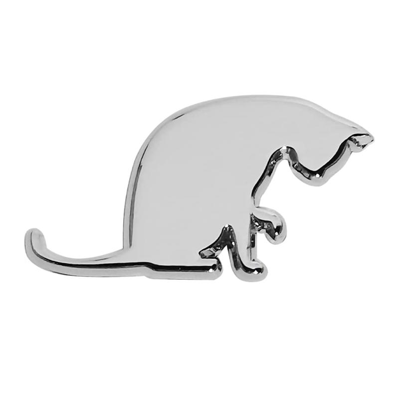 樂天商城 - FUTWOD 猫 エンブレム ステッカー 車 ネコ ねこ かわいい 面白い 3Dステッカー 防水 耐候 キャット アクセサリー デカール おしゃれ カーステッカー バッジ キズ隠し シルバー 車用 バイク スー