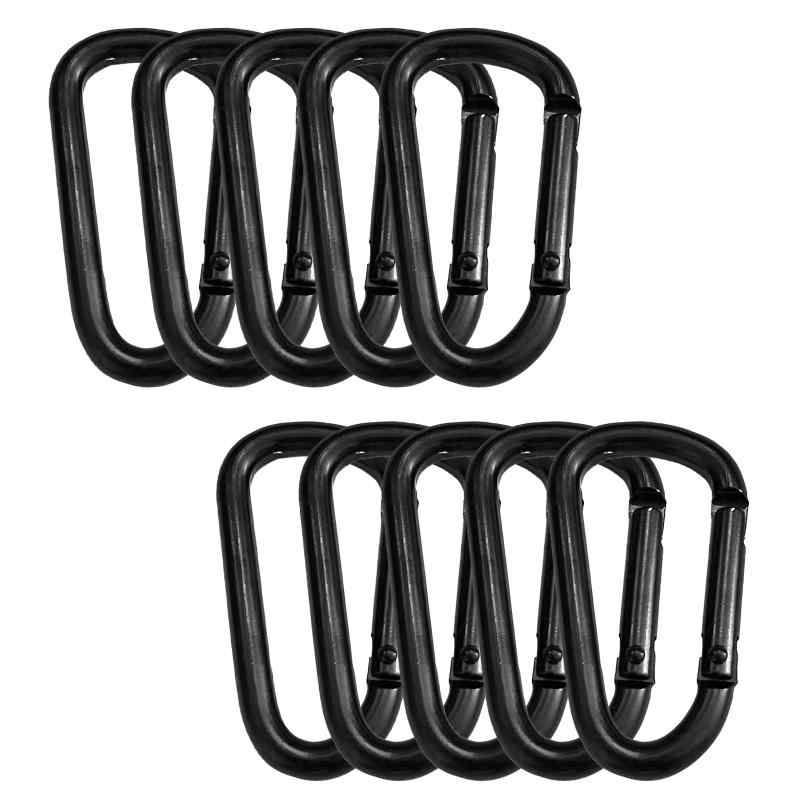 Cpovos カラビナ 小型 登山 カナビラ 7.5cm/4.8cm アルミ合金カラビナ D字型カラビナ カラビナロック スプリングカラビナ 多機能登山釦 電気泳動プロセス 超軽量 耐久性 高耐摩耗 落下防止 広く