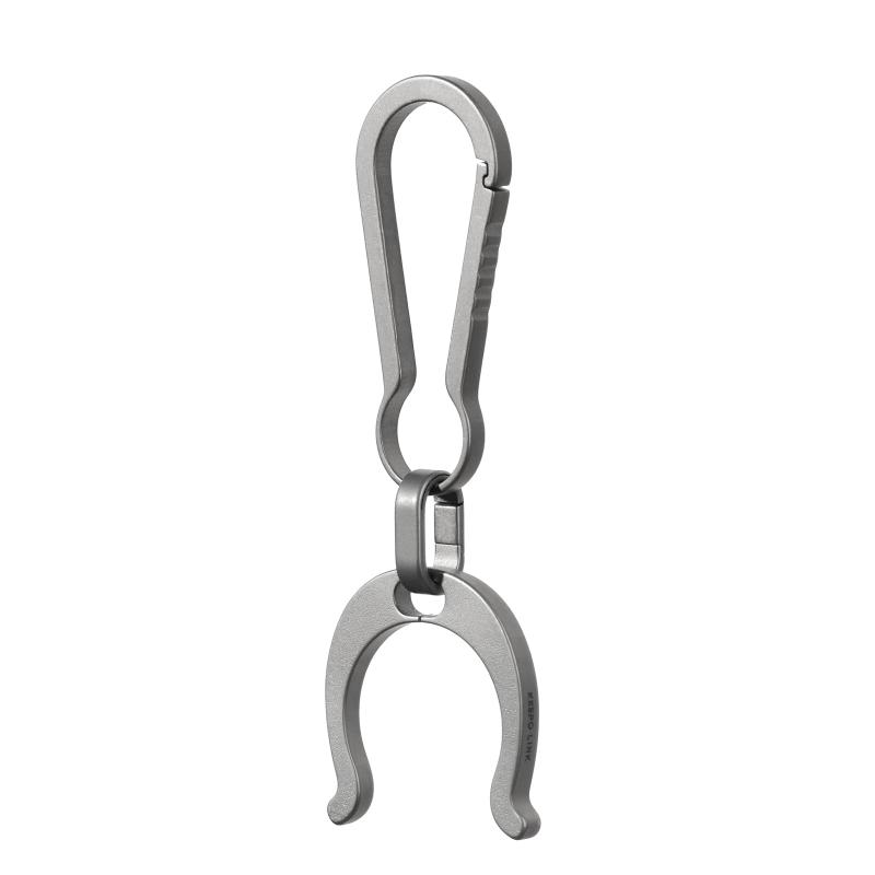 Rakuten - KEEPO LINK チタン製ウォーターボトルホルダー（リュック・ベルト・キーホルダー用）｜ クイックリリース水ボトルクリップ EDC・アウトドア登山に万能 ほとんどのボトルに対応 OLT04