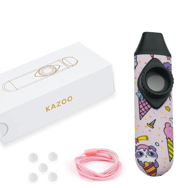 Rakuten - Kazoo カズー 楽器 笛膜5枚付き 携帯ポーチ＆首掛けストラップ付属｜日本語説明書で簡単演奏｜子供から大人まで 初心者でも楽しめる 音鳴らし玩具 教育楽器 ギフトに最適
