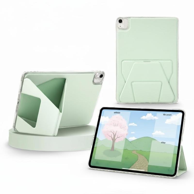 ケース 横縦スタンド機能 折りたたみ式い Xiaomi Pad 7/Pad 7 Pro 11.2対応 超軽量TPU耐衝撃 スタンド カバー 三角形安定設計 持ち運びやす + ペーパーライクフィルム