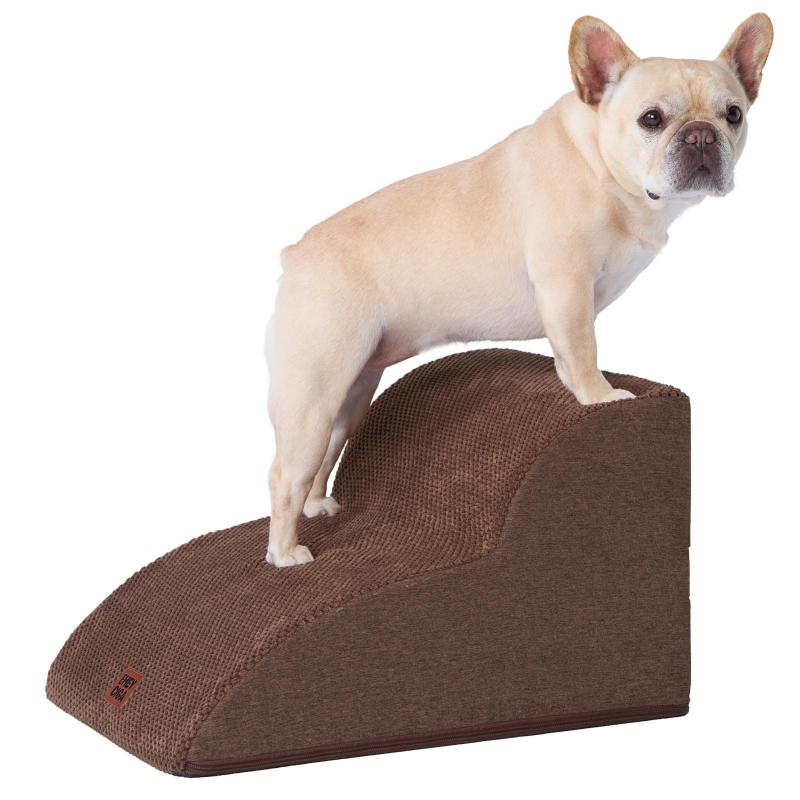 EHEYCIGA 犬 階段 ステップ ペット 階段 ドッグステップ 犬 スロープ 小型犬適用 洗える(ブラウン、40x50x30cm、2段plus)【快適なペット階段】このフォームの犬用階段は、ベッド、ソファ、または他の家具の端に直接設計されているため、ペットが快適に上り下りできます。これは小型犬用階段です。【ユニークなデザイン】純粋な泡の33D密度により、この階段はペットが上を歩くときにより安定します。犬用ベッドステップはペットが移動する際に強力なサポートを提供します。低角度斜面設計で関節を保護します。【3種類の段数から選べる】この犬用階段は、2段・3段・4段の3サイズをご用意しています。2段は高さ約33cm、3段は約43cm、4段は約53cmの椅子・ソファ・ベッドに対応しています。【洗濯】犬用ステップに取り外し可能で洗えるカバーが付いており、ウール製で手洗いまたは洗濯機で洗うことができますので、清掃時間を節約することができます。【注意事項】発泡体を袋から取り出した後、24〜48時間待ってから使用してくださいません充分膨らんだ後使用しなさい。内部素材(発泡体) を水洗いしないようご注意ください。