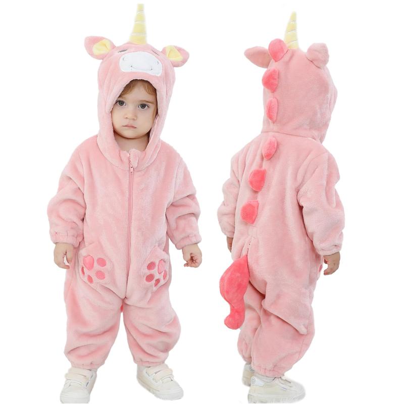 [LOLANTA] 子供 着ぐるみ ベビー ユニコーン ハロウィン コスチューム キッズ 仮装 クリスマス フランネル 90-135
