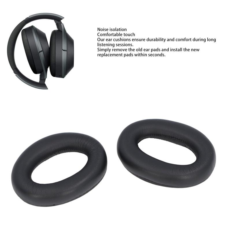 WH-1000XM2 & MDR-1000X ヘッドフォン用交換用イヤーパッド、プロテインレザーとメモリーフォームを使用したイヤーパッドクッション