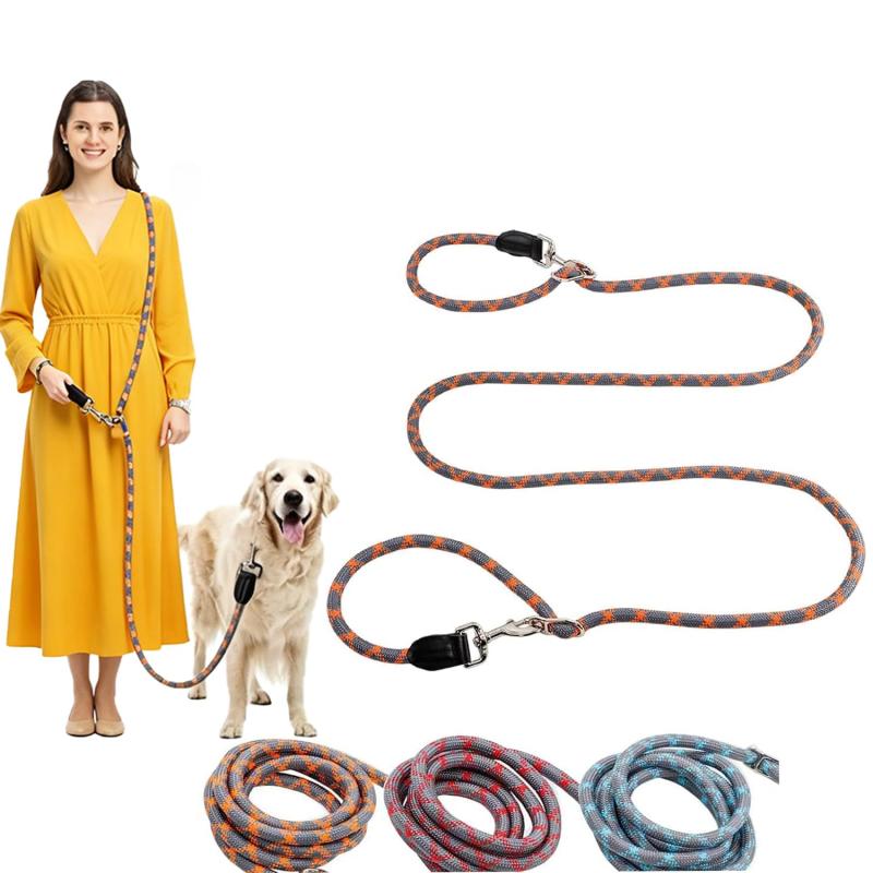 6in1多機能 ハンズフリー犬用リード, 肩掛け可能, トレーニング・散歩・ジョギング用, 耐荷重110kg, 最長2.60m