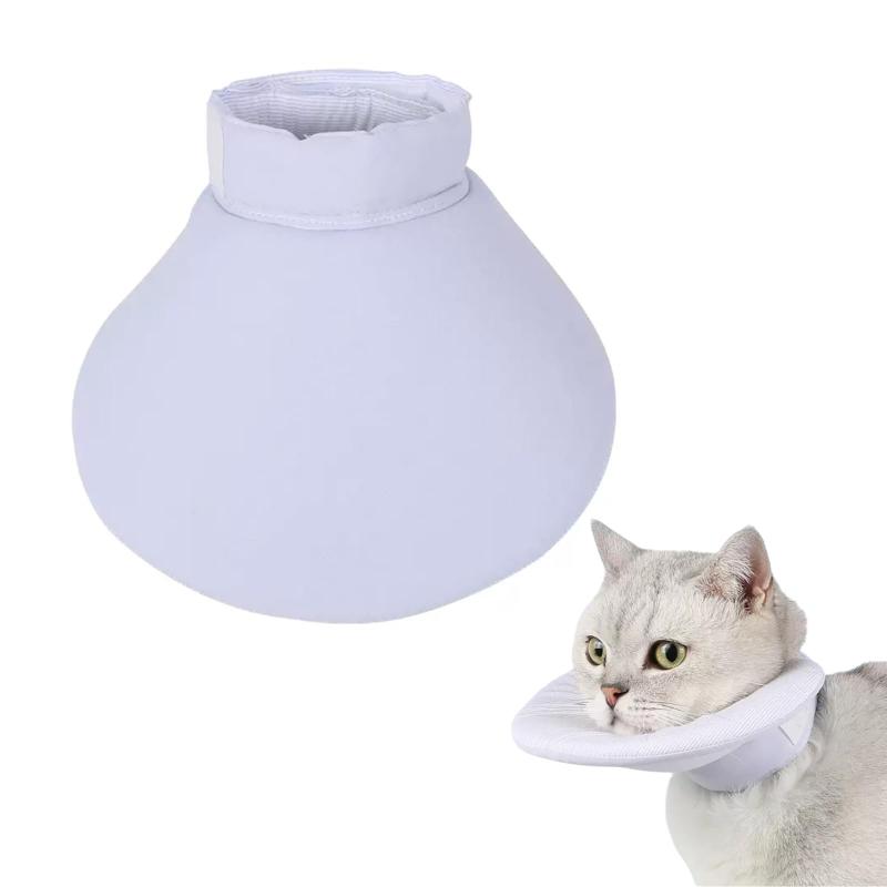 エリザベスカラー 猫用 小型犬用 軽量 通気性 首に優しい 防水 傷舐め防止 引っ掻き防止 視界や飲食を..