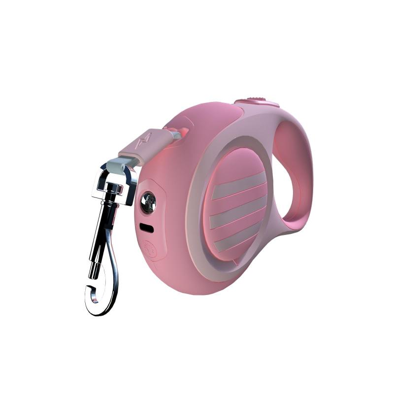 Tivroco犬用堅牢伸縮式牽引ロープ 360°サムターンなし 3m長さ 屋外スポーツや散歩に適し小型犬 中型犬 大型犬 片手ストッパー、一時停止、ロック