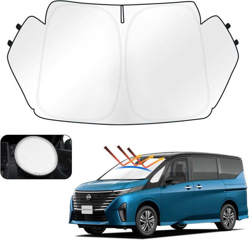 CARTIST 日産 セレナ C28 サンシェード SERENA 6代目 サンセット サンライン 2022年～現行 サンフィア フロントサンシェード 日よけ 遮光 シェード UVカット 車中泊 カスタムパーツ アクセサリー 内