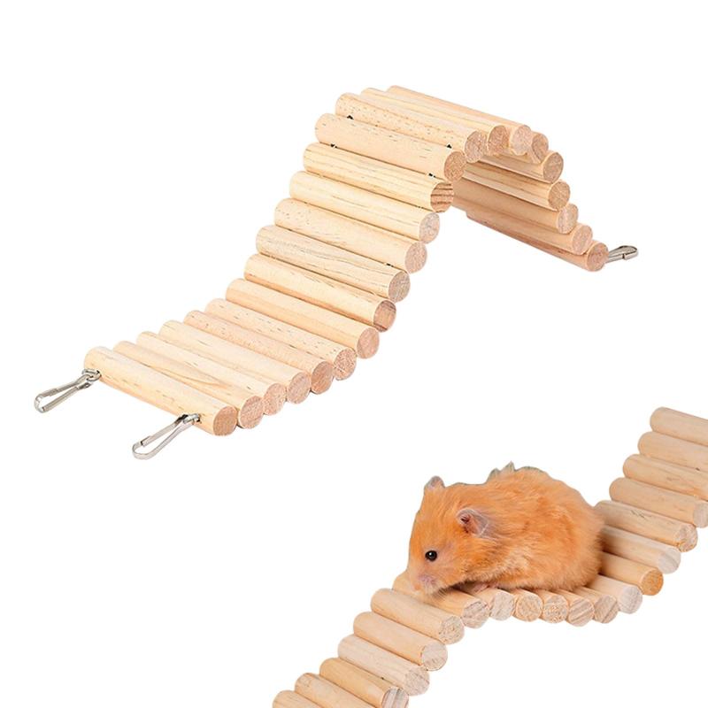 ハムスター はしご 天然木材 ハムスター インコ おもちゃ かじり木 吊り橋 階段 ステップ ラダー フェンス 歯磨き 噛むおもちゃ 鳥 止まり木 自由に曲げる 運動不足 ストレス解消 ウサギ ハ【ハムスターおもちゃ】ハムスターなどの小動物...