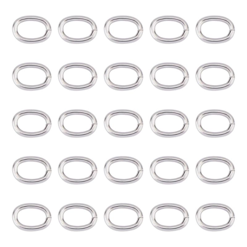 UNICRAFTALE 楕円形 オーバル 丸カン ステンレス 丸環 ステンレス 金具キット 闭環 未溶接 丸いリング ジャンプリング 留め金 金具セッ..
