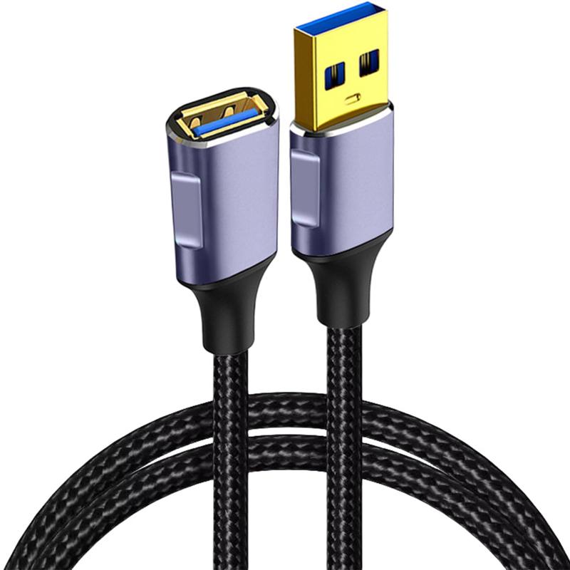 USB 延長ケーブル USB3.0 延長コード 5Gbps高速データ転送 タイプAオス - タイプAメスUSBコード ナイロン編み製カメラ HDDケース USB ハブ マウス キーボード等に接続usb 延長 (0.5m)