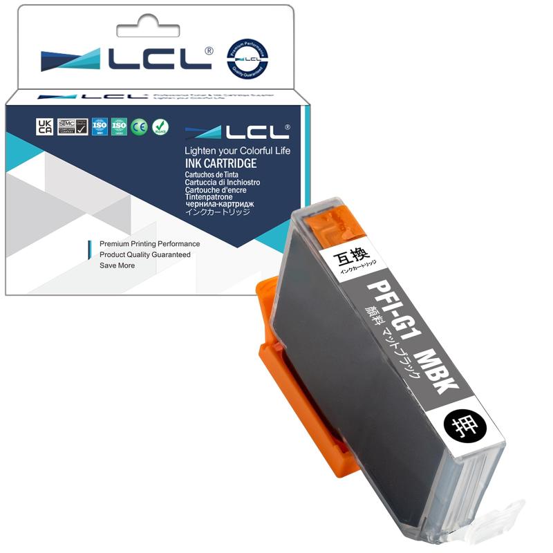 LCL Canon用 キャノン用 PFI-G1 MBK PFI-G1MBK 顔料（1パック マットブラック） 互換インクカートリッジ 対応機種：imagePROGRAF PRO-G1