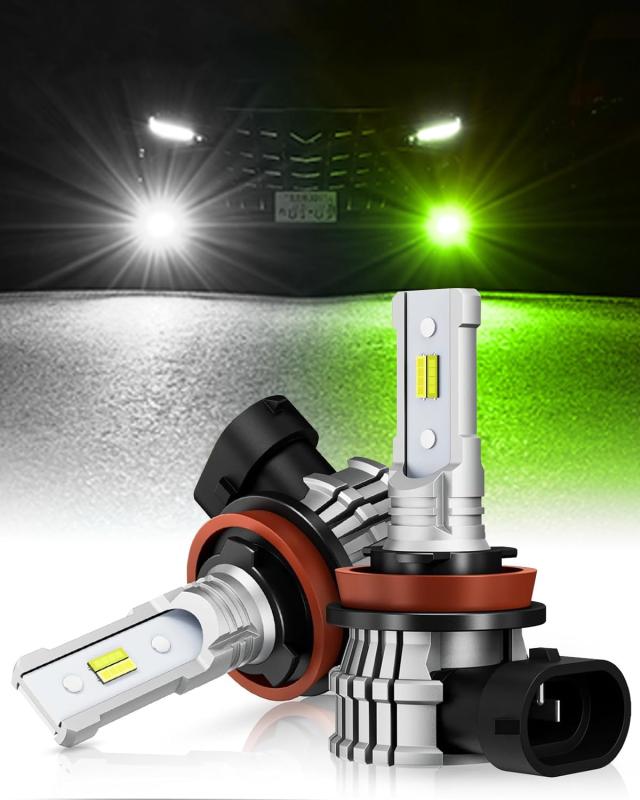 乐天商城 - 【角度調整可h8 led フォグ レモンイエロー】BORDAN LED フォグランプ レモンイエロー/ホワイト 2色切り替え h8 led フォグ レモンイエロー 爆光 h8/h11/h16 新車検対応 DC12V 1860CSPチップ ラジオノイズ