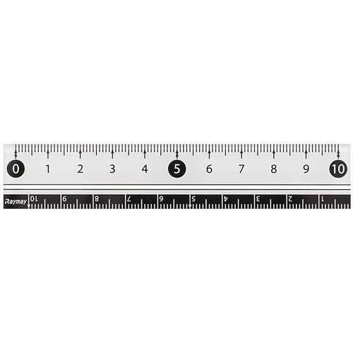 乐天商城 - RF 見やすい白黒定規 10cm 白 APJ128W 3個セット