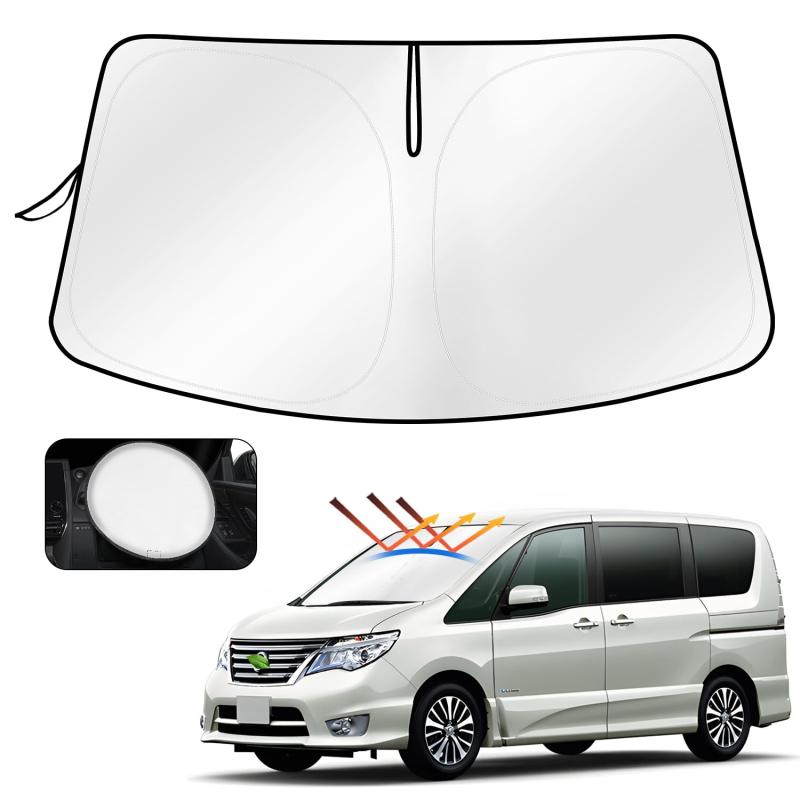 CARTIST 日産 セレナ C26 サンシェード SERENA 4代目 サンセット サンライン 2010年-2016年 サンフィア フロントサンシェード 日よけ 遮光 シェード UVカット 車中泊 カスタムパーツ アクセサリー 内