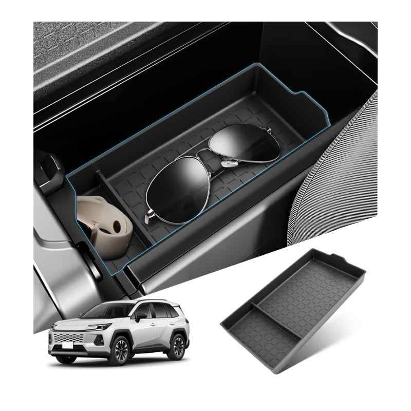 SKTU 【新型RAV4 60系専用】内装型コンソールボックス 収納トレイ アームレスト収納マット RAV4 カスタムパーツ 小物入れ 滑り止め 傷..