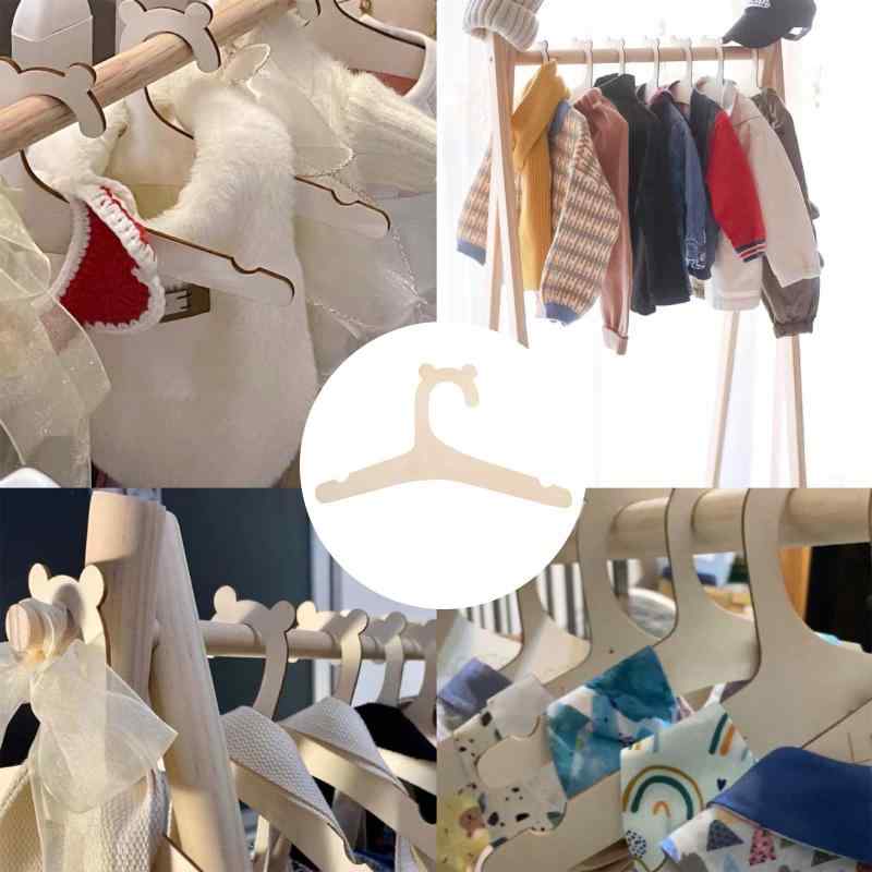 PAVIKE 犬用ハンガー 木製 10本セット ペット服ハンガー 犬猫兼用 かわいい おしゃれ 小型犬用 洋服ドッグ軽量収納