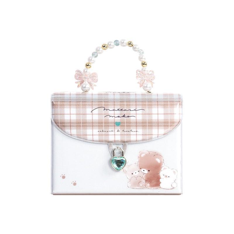 Rakuten - Rich Peach シール帳 3D シール 立体 バインダー 女の子 はがせる ぷくぷく 手帳 キラキラ 可愛い 手提 収納 バインダー 専用台紙 リフィル10枚入り クリスマス お正月 贈り物 夢幻 輝く