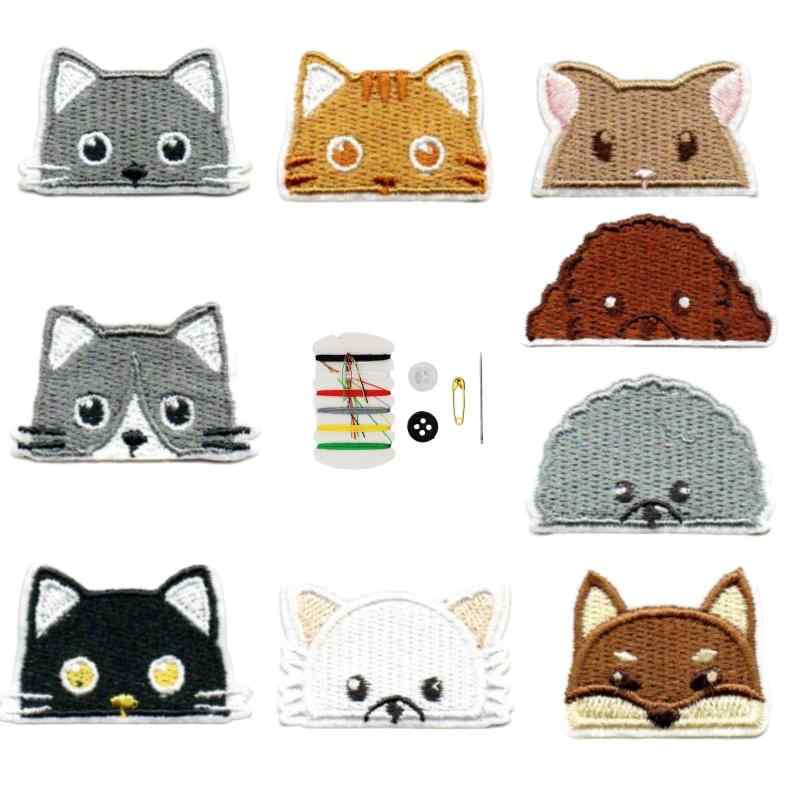 aninako ワッペン 刺繍 動物 貼り付けまたは縫い付け アップリケ ワッペン 子供 動物 人気セット 刺繍 ワッペン アイロン ワッペン 手芸 男の子 女の子 かわいい おしゃれ 可愛い 入園 入学 幼