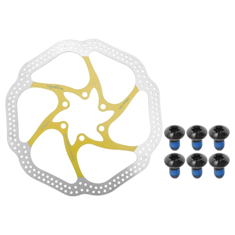 Rakuten - BULLSPANN ディスクブレーキ ローター ディスクローター 自転車 ブレーキローター 160mm 180mm 6本ボルト T25 ステンレス 鋼 赤 MTB用 耐摩耗 放熱性