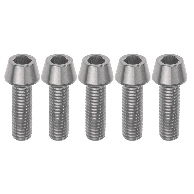 樂天商城 - Ruifu M8x15 20 25 30 35 40 45 50 mm P1.25 チタン合金コニカルヘッド六角穴付ボルト 5個入 (M8x25mm, チタン)