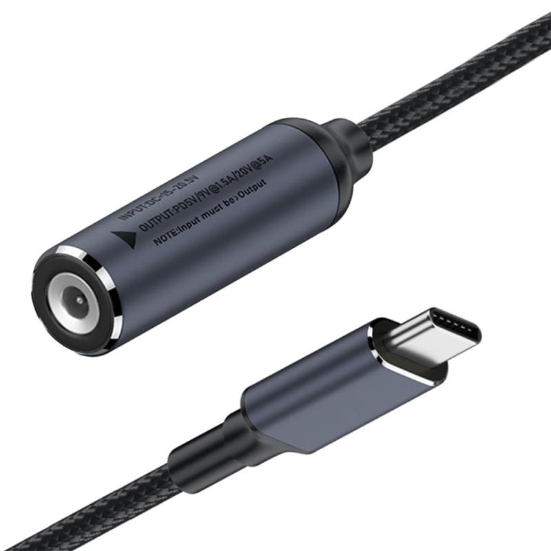 Cablecc 100W 充電 DC ジャック入力 USB-C タイプ C 電源ケーブル ノートパソコン 電話用 PD9V 5V 20V