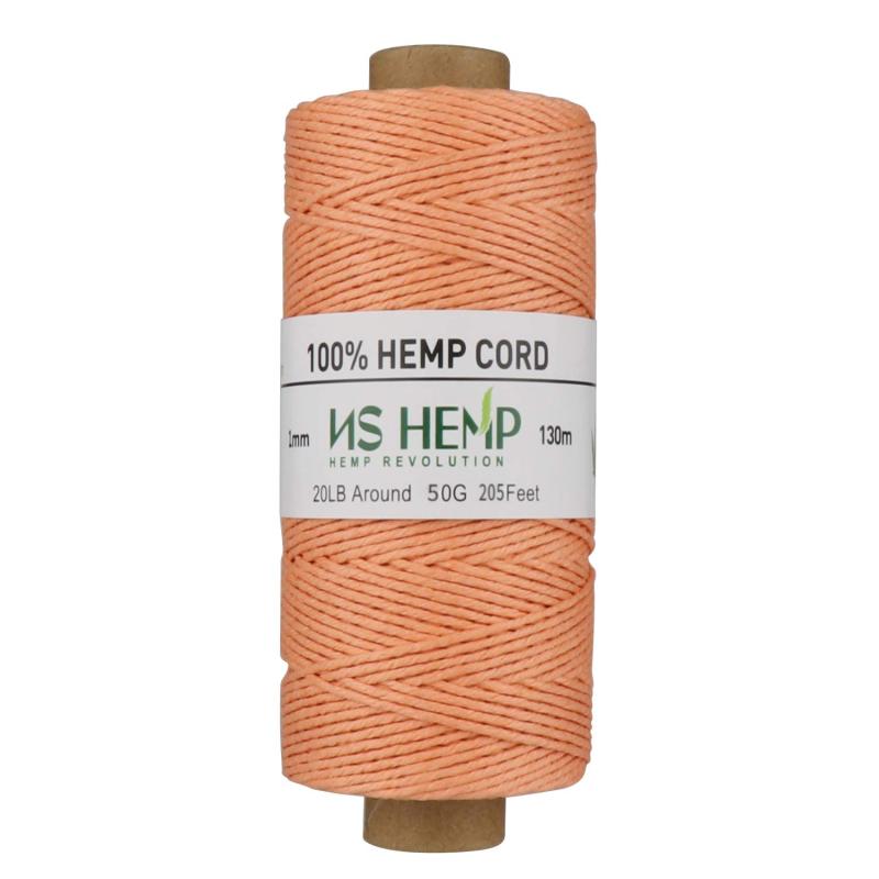 Rakuten - 【NS HEMP】(ヘンプ100%) 麻紐1mm 麻紐 手芸 (08# コーラル, 62 メートル)