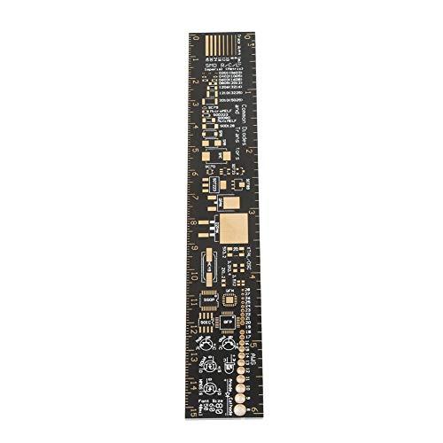 Garosa 多機能定規 定規 PCB定規 エンジニアリング定規 PCB直定規 PCB分度器 測定ツール 回路基板定規 電子技術者向け 6インチ 15CM プリント