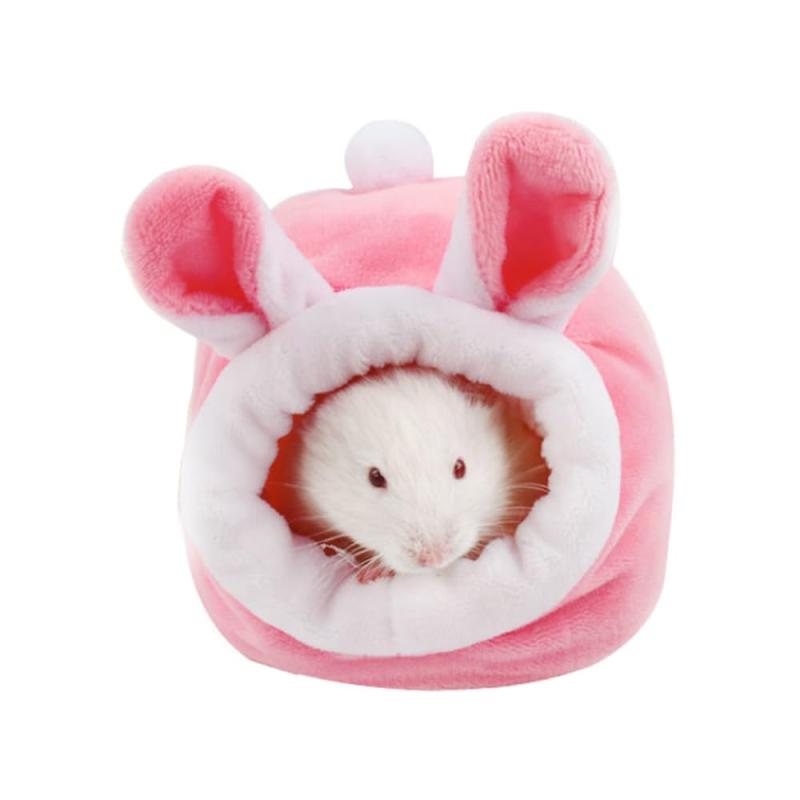 LIKENNY 冬用ハムスタークッションベッド 暖かいハムスターハウス 寝袋 遊び場 休憩所 暖かい巣 防寒 保温 中敷き付 小動物用 寝袋 水洗い可能