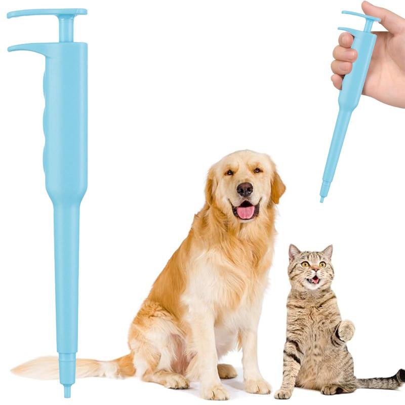 JUJUGO ペット シリンジ ペット 投薬器 ペット シリンジ 猫犬用 くすり投薬補助器具 錠剤 カプセル 対応 プッシュポン ワンタッチ式
