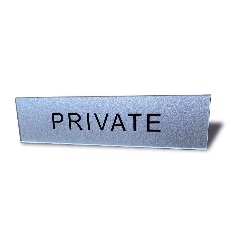 Rakuten - Seagron PRIVATE プライベート サインプレートドアサイン 両面テープ付き シルバー色 2mmアクリル製 おしゃれ 14×3.5cm (1枚入り)