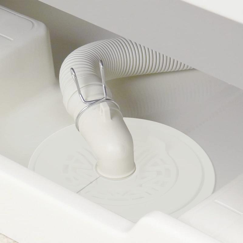 LANMU 排水口カバー 2個入り シリコン製 洗濯機 排水口 カバー 洗濯機ホースカバー DIY抗菌 消臭 簡単装着 洗濯機 排水トラップ ホコリ防止 虫対策 繰り返し使用 自己接着可能 洗濯機 キッチン 3