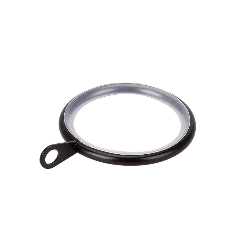 乐天商城 - KaiYiカーテンリング 静音 スライドリング 内径34mm カーテンフックリング 直径30mmまでの突っ張り棒に適用 ブラック 20個入り