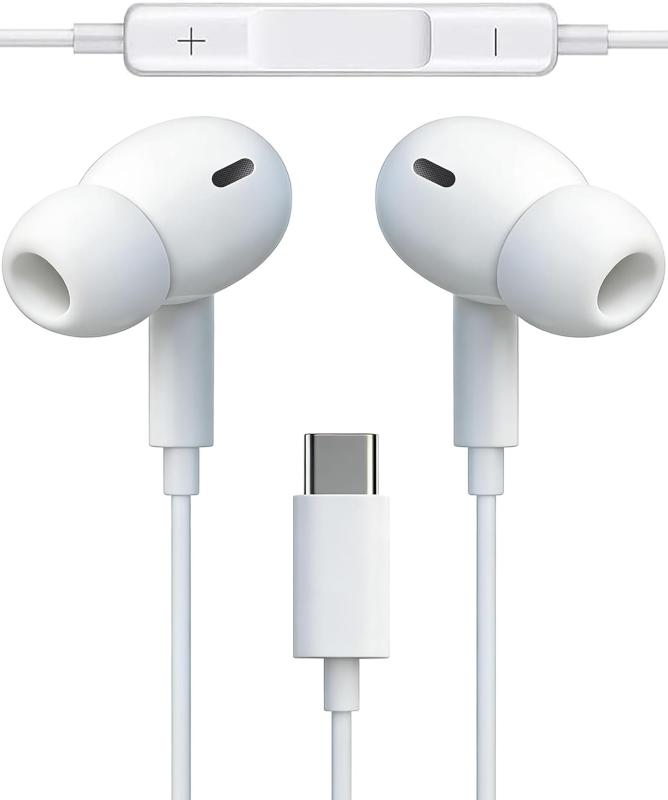 Rakuten - 【2026 新版 iPhone17&16&15 対応】イヤホン 有線 タイプ C マイク内蔵 HiFi 音質 クリア通話 騒音低減 リモコン付き 音量調節可能 人間工学 快適な装着感 絡み防止 遅延なし 重低音 小型軽量