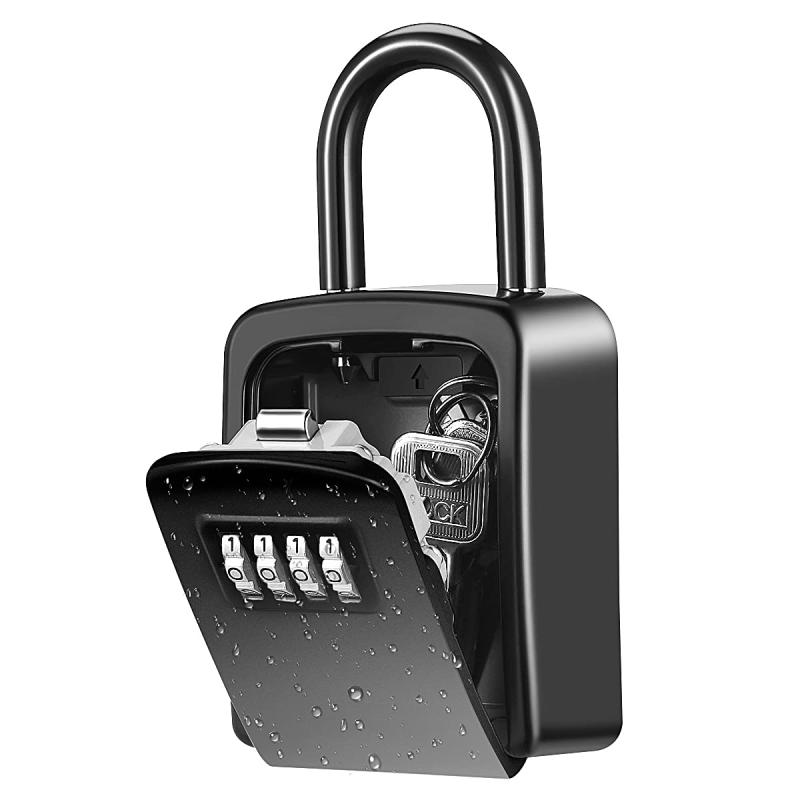 Toilet Articles - セキュリティ キーボックス 壁掛け 鍵 ボックス 南京錠 ロック ポケット ダイヤルロック 4桁ダイヤル式 小物 キー収納 鍵収納 カギ管理 カギ収納 印鑑収納 防水 大容量 インテリア オシャレ