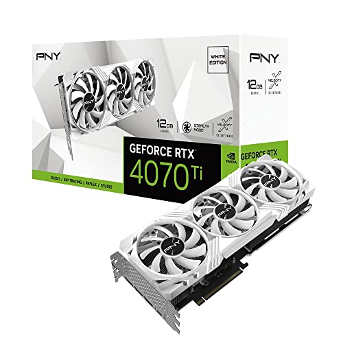 PNY Technologies PNY GeForce RTX4070Ti 12GB VERTO LED 3FAN White Edition グラフィックスボード VCG4070T12TFWXPB1 VD8455