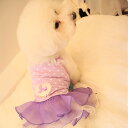 犬 犬服 小型犬 ワンピース チュールハートワッペンキャミソールチュールワンピース