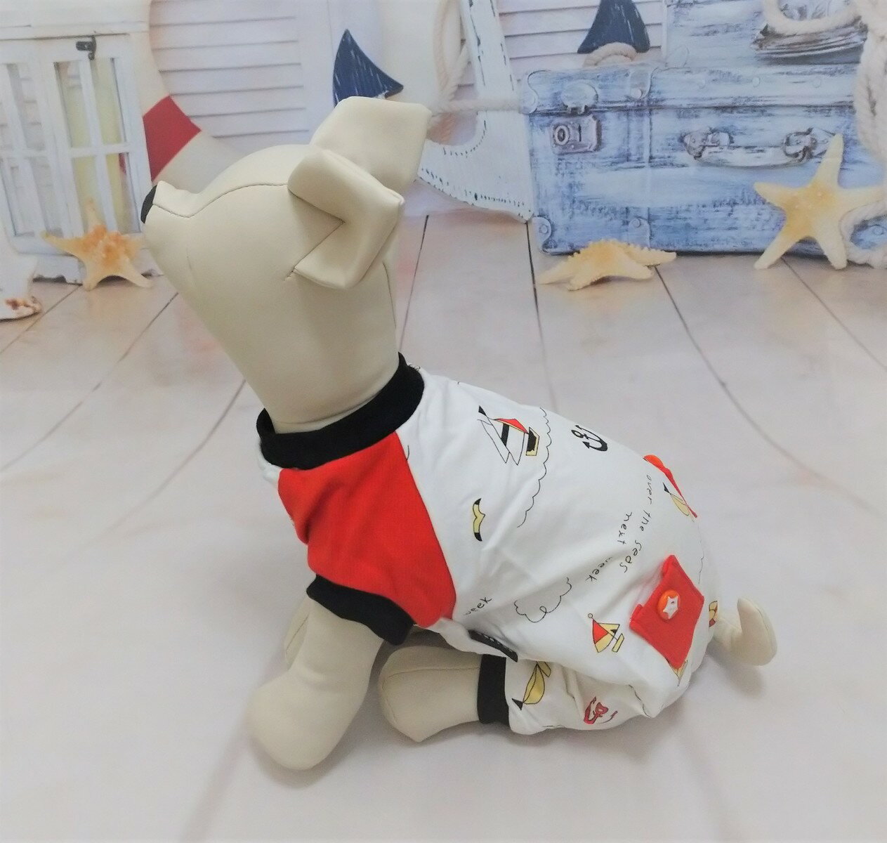 犬　犬服　小型犬　パンツ　ロンパース総柄ロンパース