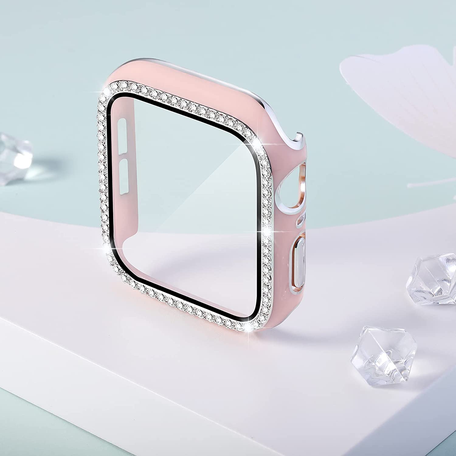 【ポイント10倍】 アップルウォッチ カバー 画面保護 ケース キラキラ apple watch ラインストーン シリーズ 11 10 9 8 7 6 4 5 高級 42mm 46mm 40mm 44mm 41mm 45mm レディース 女性 おしゃれ かわいい se se3 3