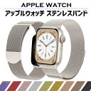 【レビュープレゼント有】アップルウォッチ バンド ベルト ミラネーゼ apple watch ステンレス ループ メッシュ マグネット 磁石 シリーズ9 40mm 44mm 41mm 45mm applewatch シンプル おしゃれ 高品質 シリーズ se se2 8 7 6 5 4